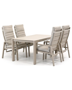 Sivara Arina/ Barbados Cubas 160x90 cm dining tuinset 5-delig verstelbaar