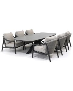 Barbados Sandi/ Illora 260x115 cm low dining tuinset 7-delig