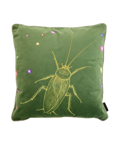 Madison | Velvet Insect Green sierkussen 45x45 cm