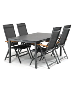Barbados Luras/ Barbados Palomas 160x95 cm dining tuinset 5-delig verstelbaar