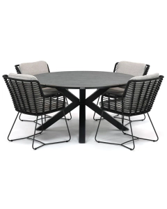 4 Seasons Outdoor Fabrice/ Sivara Anivo ø150 cm dining tuinset 5-delig