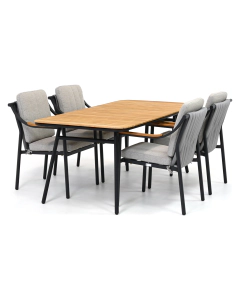 Barbados Porini/ Garrison Teak Tole 180x90 cm dining tuinset 5-delig