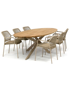 Taste 4SO Barista/ Prado 240x115 cm dining tuinset 7-delig
