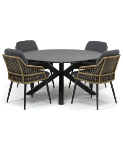 Sivara Corressa/ Anivo ø150 cm dining tuinset 5-delig