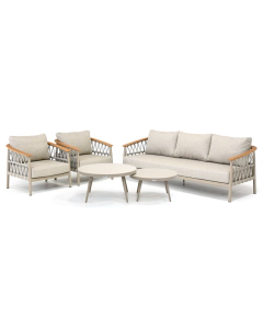 Sivara Zargos/ Barbados Rotas & Tivara stoel-bank loungeset 5-delig