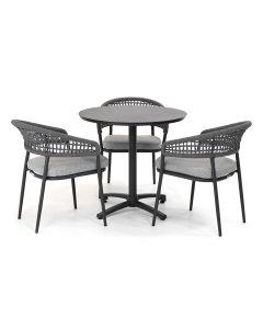 Barbados Troyes/ Sivara Santo ø80 cm bistro tuinset 4-delig
