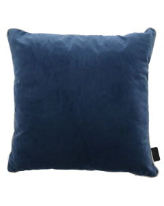 Madison | Velvet Dark Blue/ Panama Linnen sierkussen 45x45 cm