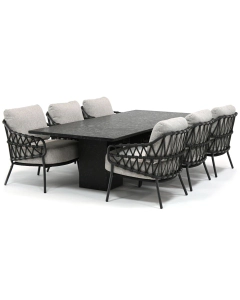 4 Seasons Outdoor Calpi/ Belcanto Yara 240x100 cm low dining tuinset 7-delig