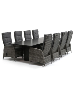 Sivara Sabo/ Belcanto Yara 300x100 cm dining tuinset 9-delig verstelbaar