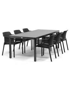 Nardi Net/ Barbados Palomas 220x95 cm dining tuinset 7-delig