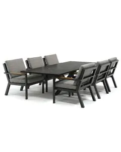 4 Seasons Outdoor Proton/ Belcanto Beliza 240x100 cm low dining tuinset 7-delig