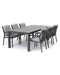 Barbados Toulon/ Sivara Sarina 225x100 cm dining tuinset 7-delig
