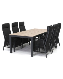 Barbados Salvano/ Sivara Sarina 225x100 cm dining tuinset 7-delig