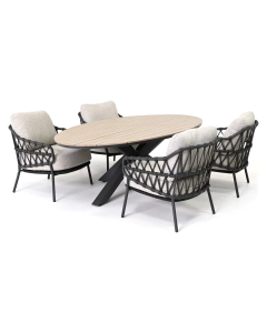 4 Seasons Outdoor Calpi/ Sivara Limola 220x115 cm low dining tuinset 5-delig