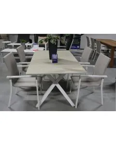 Showmodel - Barbados diningset stapelbaar 5-delig