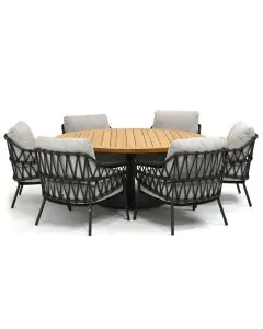 4 Seasons Outdoor Calpi/ Taste 4SO Saba ø160 cm low dining tuinset 7-delig