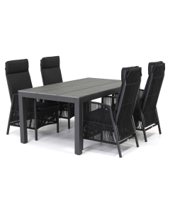 Barbados Salvano/ Sivara Sarina 180x100 cm dining tuinset 5-delig