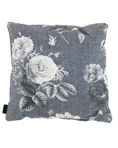 Madison | Denim Flower Blue Sierkussen 50x50 cm