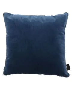 Madison | Velvet Dark Blue/ Panama Linnen sierkussen 45x45 cm