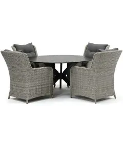 Sivara Nanto/ Belcanto Morena ø150 cm dining tuinset 5-delig