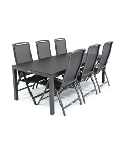 Barbados Torres/ Natale 220x100 cm dining tuinset 7-delig verstelbaar