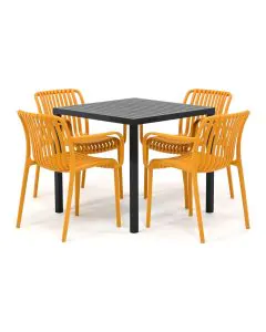 Barbados Ravella/ Nardi Cube 80x80 cm dining tuinset 5-delig