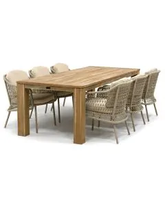 4 Seasons Outdoor Puccini/ Woodfort 240x100 cm dining tuinset 7-delig