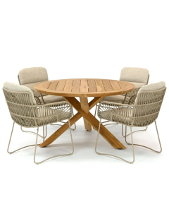 4 Seasons Outdoor Murcia/ Taste 4SO Prado ø130cm dining tuinset 5-delig
