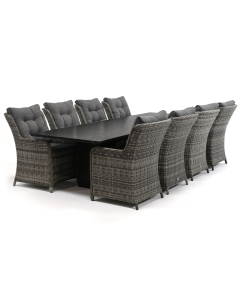 Sivara Nanto/ Belcanto Yara 300x100 cm dining tuinset 9-delig