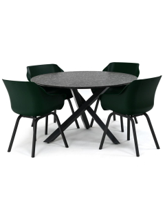 Hartman Sophie Element/ Belcanto Fomenta ø130cm dining tuinset 5-delig