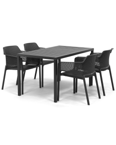 Nardi Net/ Cube 140x80 cm dining tuinset 5-delig
