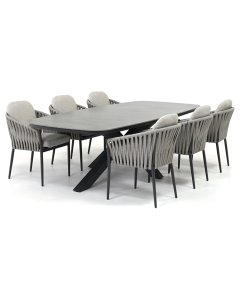 Barbados Aranda/ Darro 260x115 cm dining tuinset 7-delig