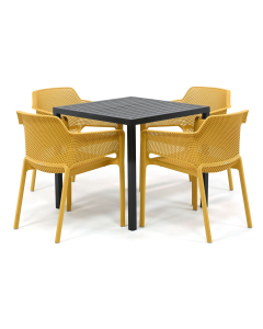 Nardi Net/ Cube 80x80 cm dining tuinset 5-delig