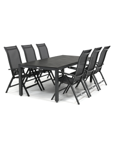 Barbados | Canalpo/ Natale 220x100 cm dining tuinset 7-delig verstelbaar