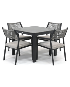 Barbados Loega/ Cubas 90x90 cm dining tuinset 5-delig