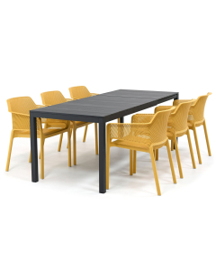 Nardi Net/ Rio 140-210x85 cm dining tuinset 7-delig