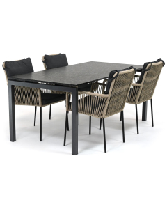 Novara Hatay/ Belcanto Salvador 180x90 cm dining tuinset 5-delig