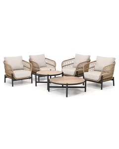 Barbados | Korlas stoel loungeset 6-delig