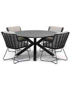4 Seasons Outdoor Fabrice/ Sivara Anivo ø150 cm dining tuinset 5-delig