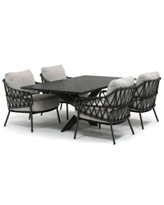4 Seasons Outdoor Calpi/ Belcanto Beliza 180x100 cm low dining tuinset 5-delig