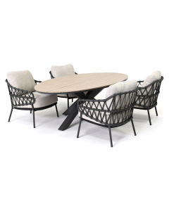 4 Seasons Outdoor Calpi/ Sivara Limola 220x115 cm low dining tuinset 5-delig