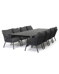 Taste 4SO Monaco/ Belcanto Beliza 300x100 cm low dining tuinset 9-delig
