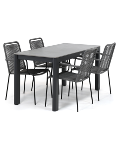 Novara Konya/ Barbados Cubas 150x70 cm dining tuinset 5-delig