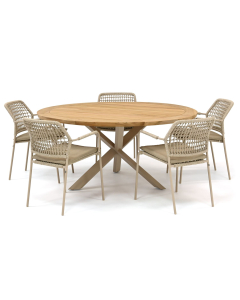 Taste 4SO Barista/ Prado ø160 cm dining tuinset 6-delig