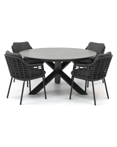 Taste 4SO Monaco/ Barbados Orgiva ø150 cm dining tuinset 5-delig