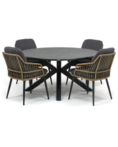 Sivara Corressa/ Anivo ø150 cm dining tuinset 5-delig