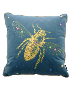 Madison | Velvet Insect Blue Sierkussen 45x45 cm