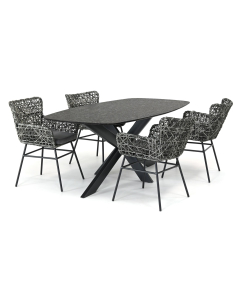 Hartman Varese/ Belcanto Beliza Deens Ovaal 200x100 cm dining tuinset 5-delig