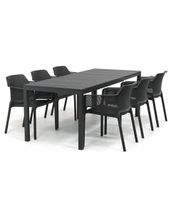 Nardi Net/ Rio 140-210x85 cm dining tuinset 7-delig