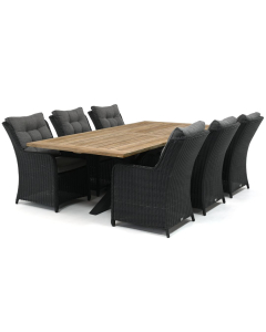 Sivara Nanto/ Garrison Teak 240x120 cm dining tuinset 7-delig